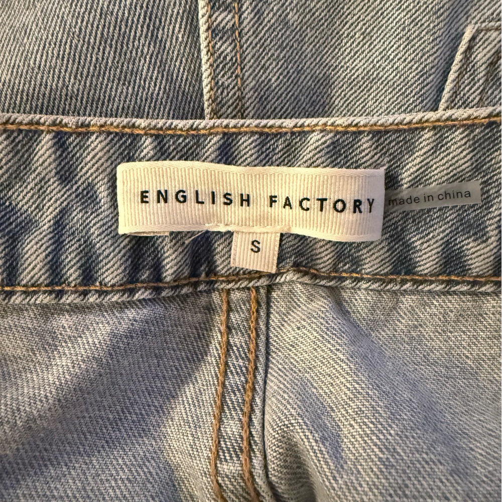 English Factory Light Blue Denim Skort. Size S